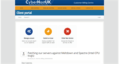 Desktop Screenshot of customers.cyberhostuk.net