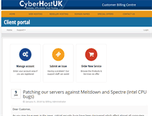 Tablet Screenshot of customers.cyberhostuk.net